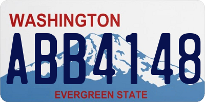 WA license plate ABB4148