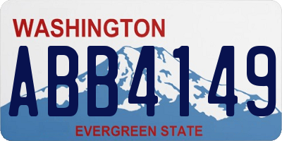 WA license plate ABB4149