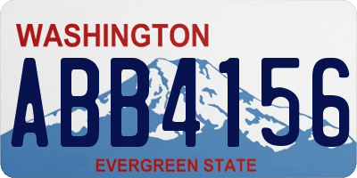 WA license plate ABB4156