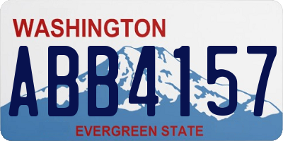WA license plate ABB4157