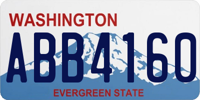 WA license plate ABB4160