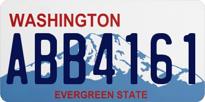 WA license plate ABB4161