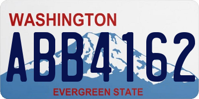WA license plate ABB4162