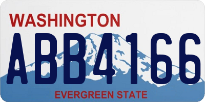 WA license plate ABB4166