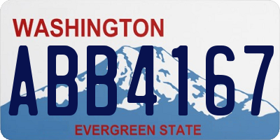 WA license plate ABB4167