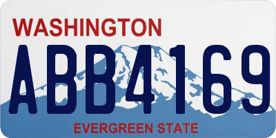 WA license plate ABB4169