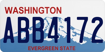 WA license plate ABB4172