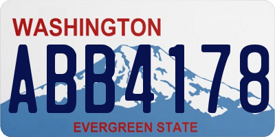 WA license plate ABB4178