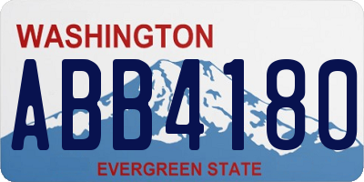 WA license plate ABB4180