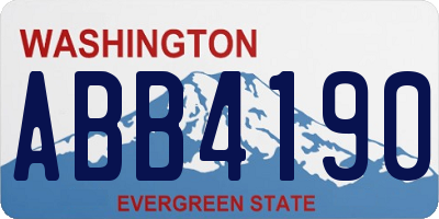 WA license plate ABB4190