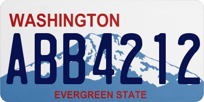 WA license plate ABB4212