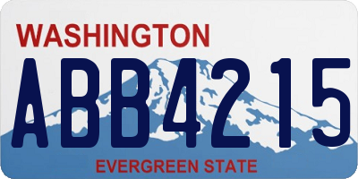 WA license plate ABB4215