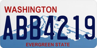 WA license plate ABB4219