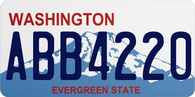 WA license plate ABB4220