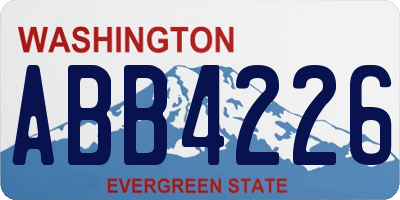 WA license plate ABB4226