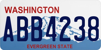 WA license plate ABB4238