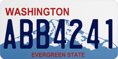 WA license plate ABB4241