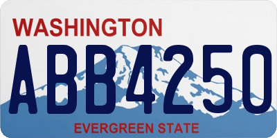 WA license plate ABB4250