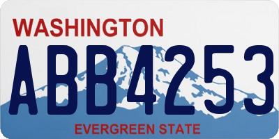 WA license plate ABB4253