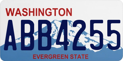 WA license plate ABB4255