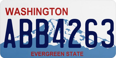 WA license plate ABB4263