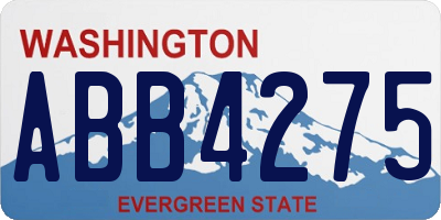 WA license plate ABB4275
