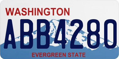 WA license plate ABB4280