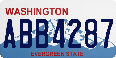 WA license plate ABB4287