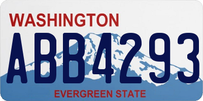 WA license plate ABB4293