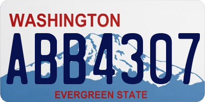 WA license plate ABB4307