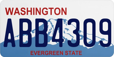 WA license plate ABB4309