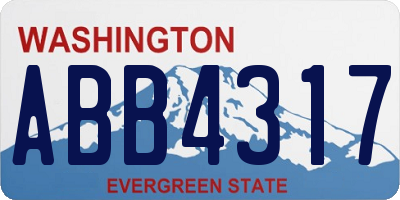 WA license plate ABB4317