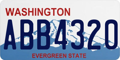 WA license plate ABB4320