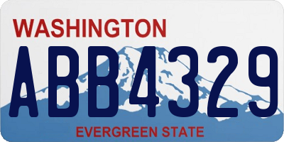 WA license plate ABB4329