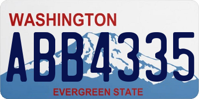 WA license plate ABB4335