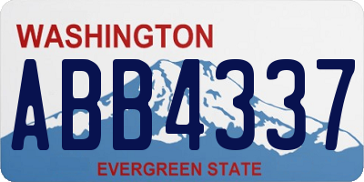 WA license plate ABB4337