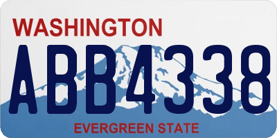 WA license plate ABB4338
