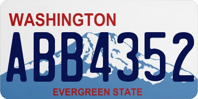 WA license plate ABB4352