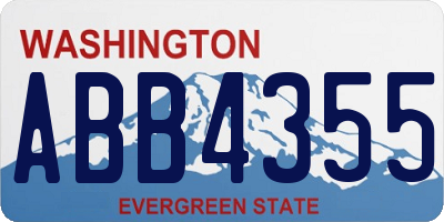 WA license plate ABB4355