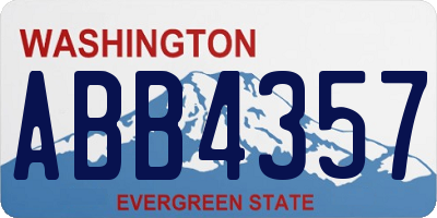 WA license plate ABB4357
