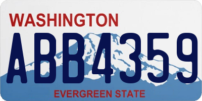 WA license plate ABB4359