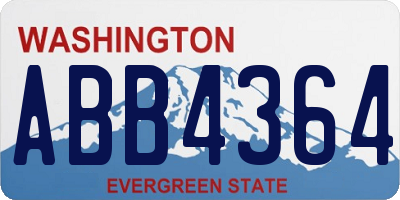 WA license plate ABB4364