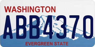 WA license plate ABB4370