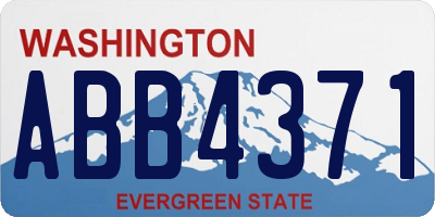 WA license plate ABB4371