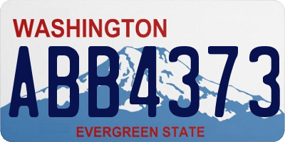 WA license plate ABB4373