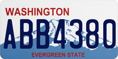 WA license plate ABB4380