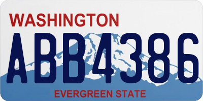 WA license plate ABB4386