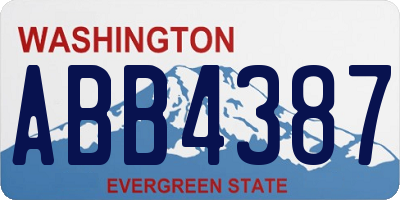 WA license plate ABB4387