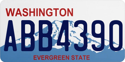 WA license plate ABB4390