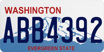 WA license plate ABB4392